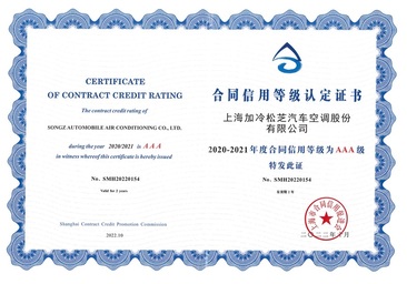 合同信用等级认定证书